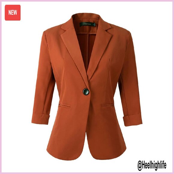 Lightweight 3/4 Sleeve Blazer for Office Work & Casual Wear